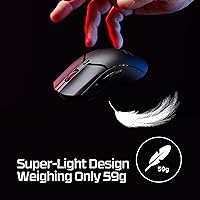 Vista 2 de HyperX Pulsefire Haste 2 Mini - Ratón inalámbrico para juegos para PC compacto y ligero Bluetooth 2.4GHz Negro