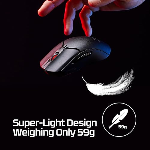 Miniatura 5 de HyperX Pulsefire Haste 2 Mini - Ratón inalámbrico para juegos para PC compacto y ligero Bluetooth 2.4GHz Negro