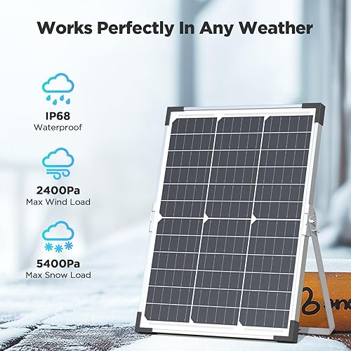 Miniatura 7 de Cargador de batería solar de 20 W y 12 voltios, cargador de batería solar con controlador de carga + soporte de montaje ajustable de 360, kit de