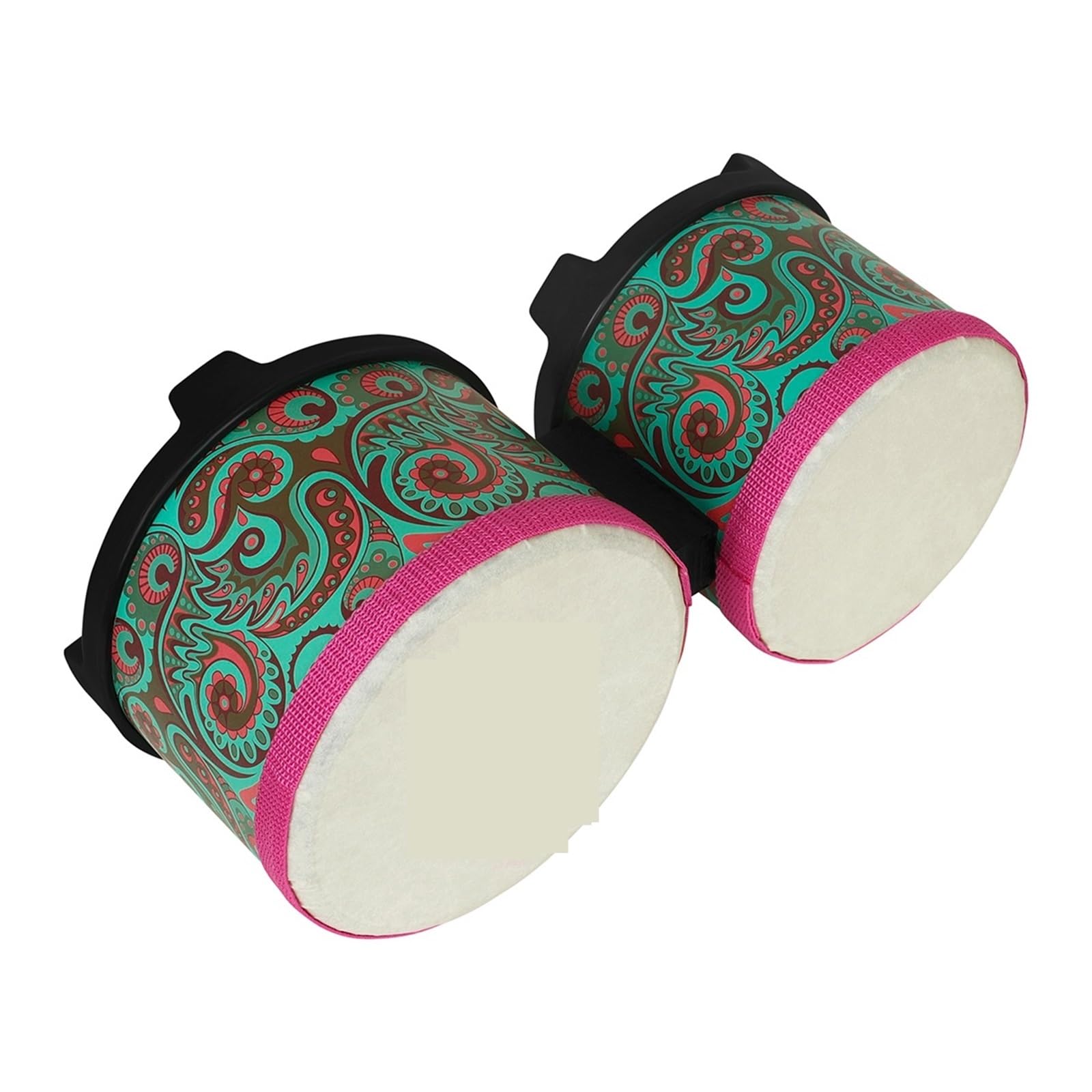 Bongos Bongo-Trommel, 5 + 6 Zoll, verbundene Handtrommel, stimmbare Trommel, professionelles Schlaginstrument for Erwachsene, Anfänger(Orange Bongo Drum)