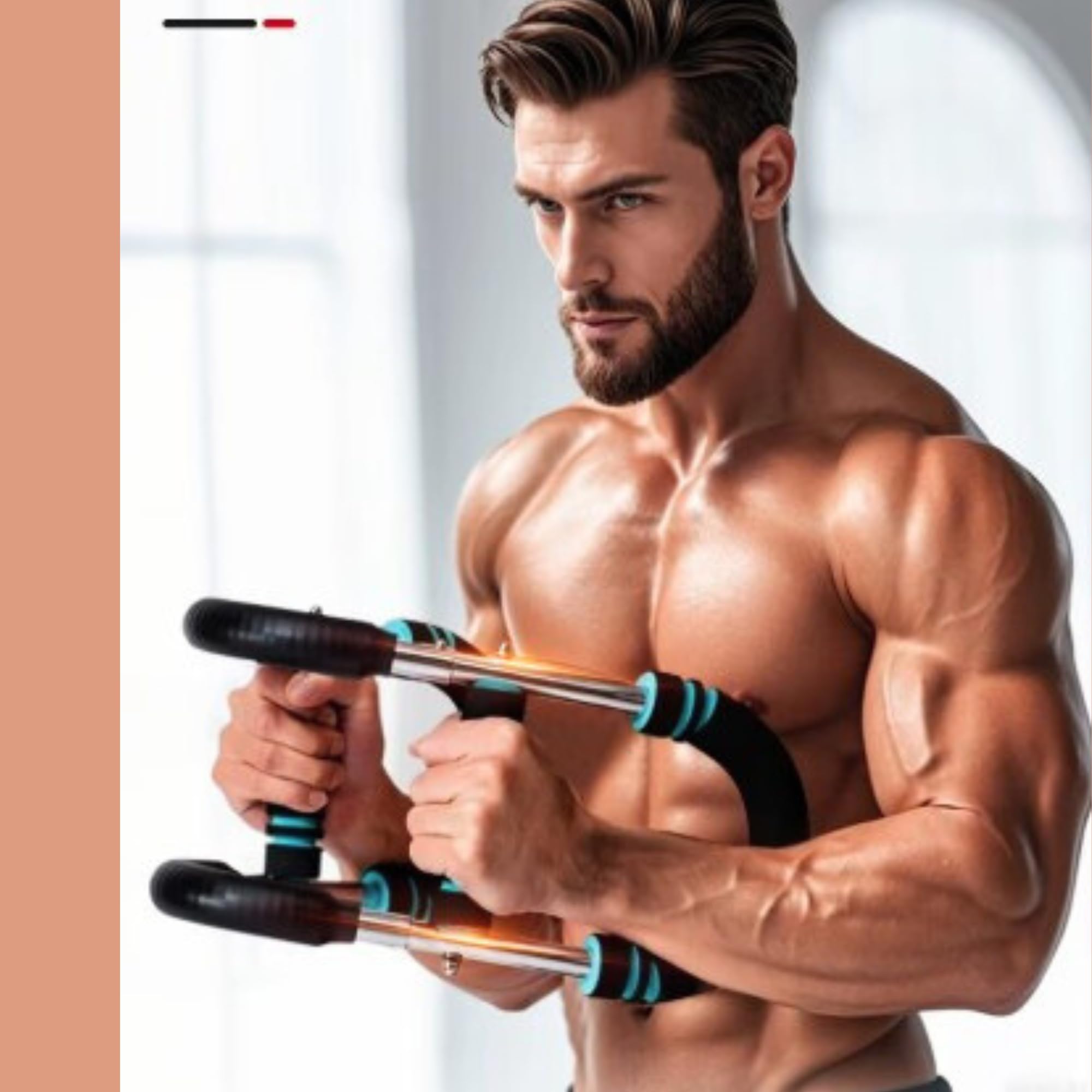 Twister Arm Trainer, 40-100lb Verstelbare Borsttrainingsapparatuur Armtrainer Borstexpanders Afneembaar