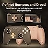 وحدة تحكم لاسلكية AKNES 8Bitdo Ultimate 2C 2.4G لأجهزة الكمبيوتر التي تعمل بنظام Windows وAndroid، مع عصا تحكم Hall Effect وHall Trigger وسرعة استطلاع 1000 هرتز وأزرار L4/R4 قابلة للتعيين (براوني)
