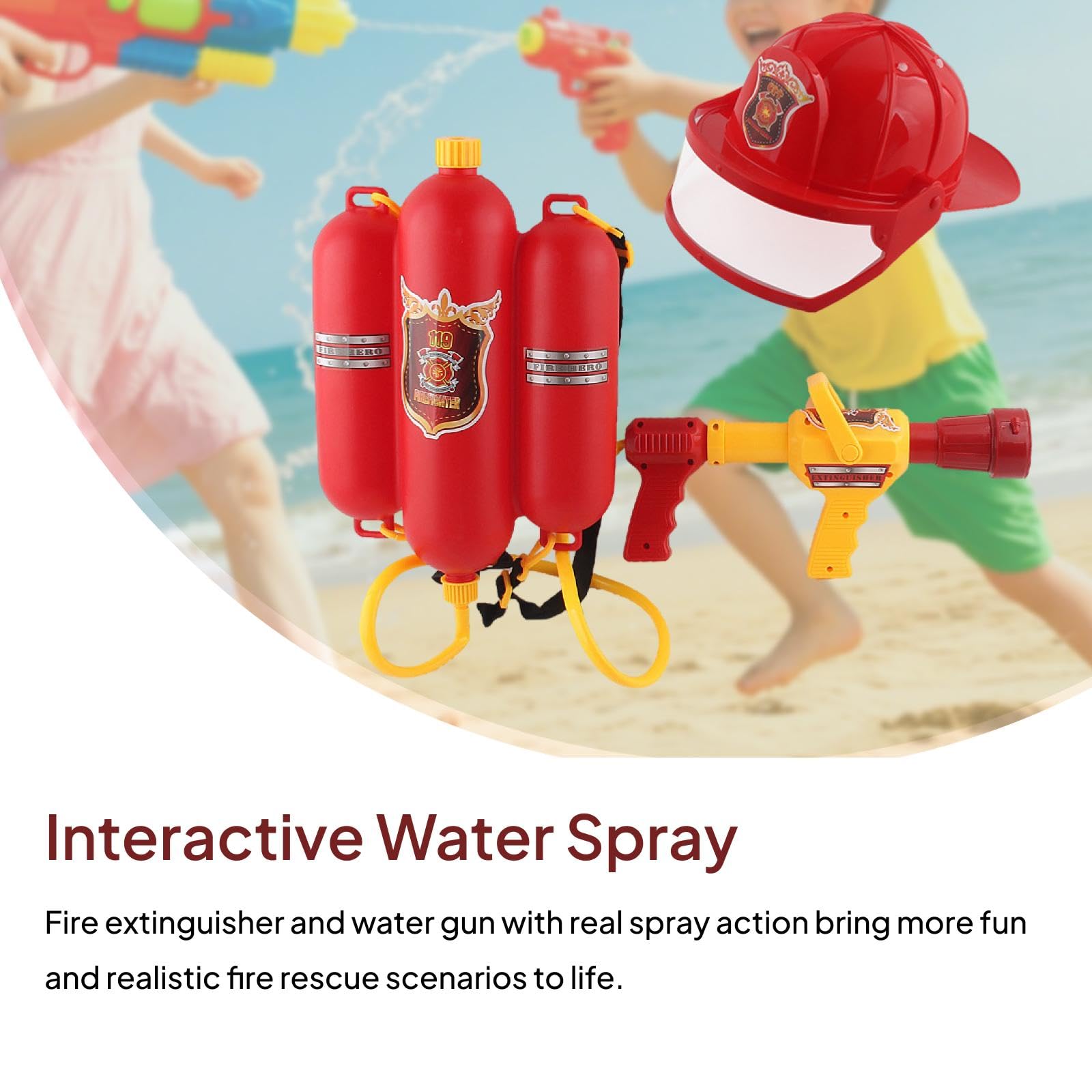 Pistola de Agua de Juguete para Niños con Forma de, con Correa Ajustable para El Hombro Y Depósito de PP Recargable para Juegos de rol.
