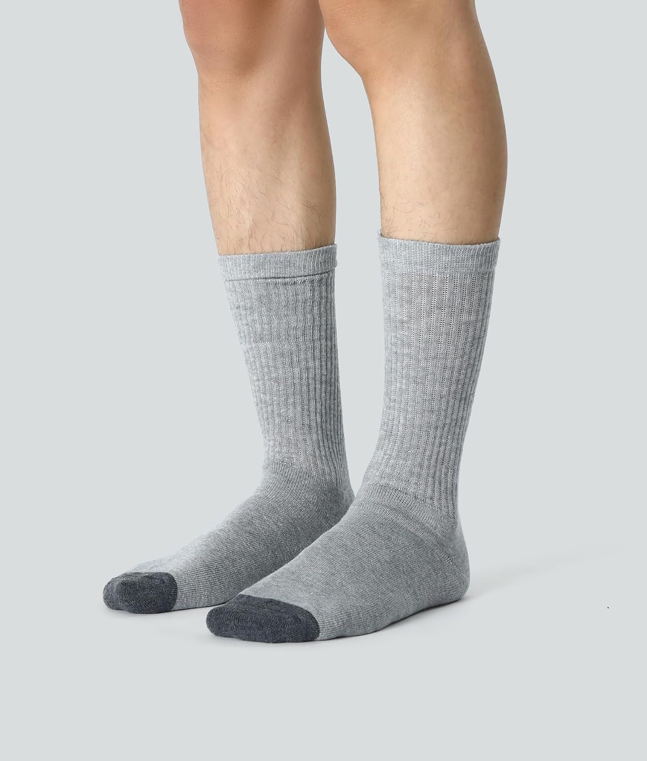 WANDER Men's Running Crew Socks 6 Pairs Cotton Athletic Socks for Men Cushion Performance Socks 8-12/12-15 - Image 3