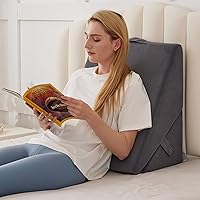 Vista 13 de Juego de 3 almohadas ortopédicas de cuña para cama, almohada de espuma viscoelástica ajustable, almohada de cuña para después de la cirugía, alivio