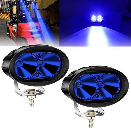 Ygmylandbb Luz LED para carretilla elevadora, 20 W, luces LED para carretilla elevadora, 12 V-80 V, luces de trabajo de advertencia, foco para