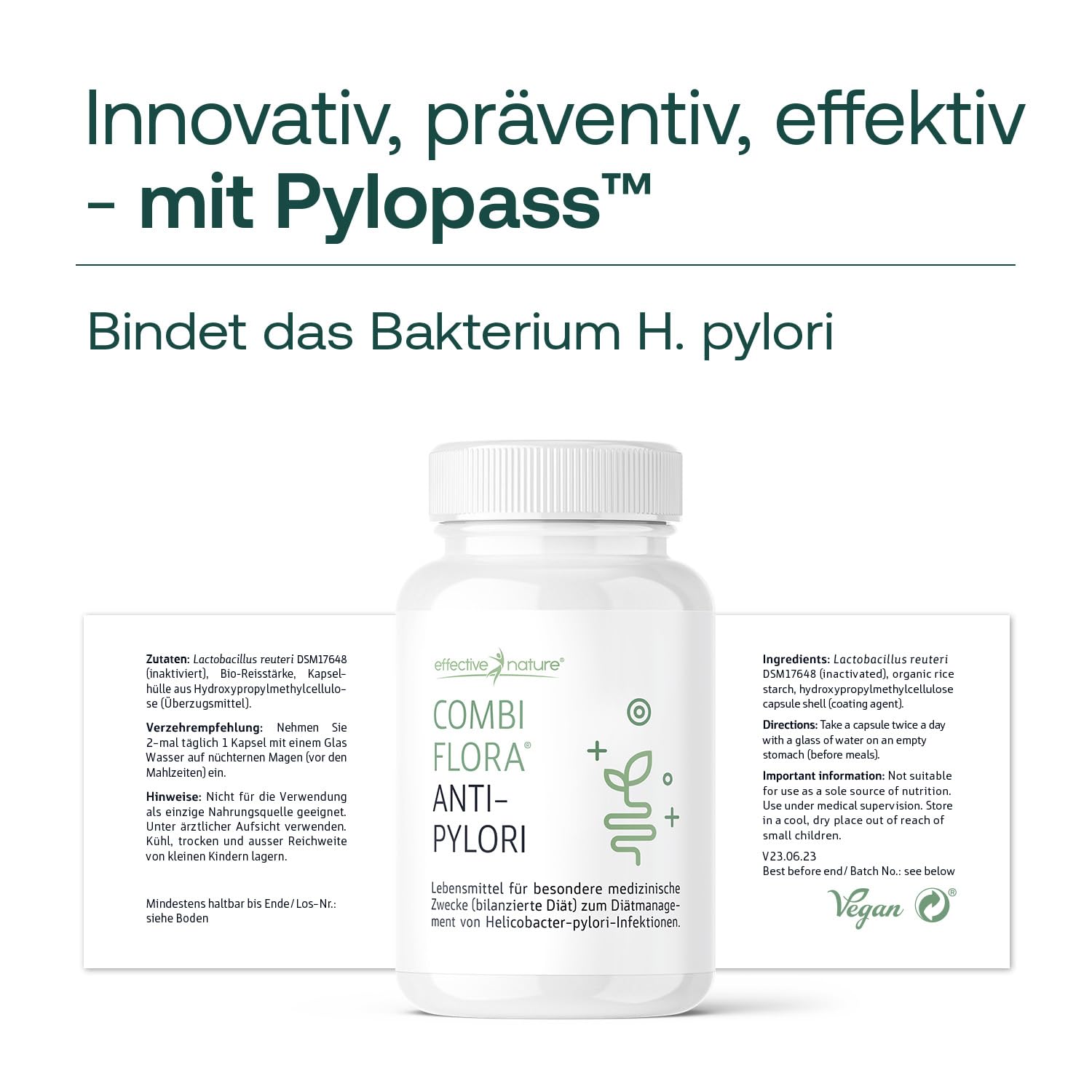 Effective Nature - Combi Flora AntiPylori mit Pylopass, hochdosiert 400 mg