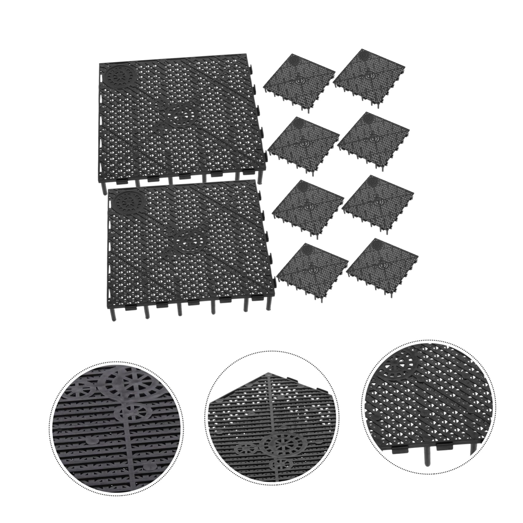 Kisangel Aquarium Bodenplatte PVC 10er Pack Unterkies Aquarium Zubehör Schwarz Fragging Ready