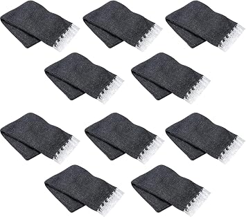 Cozumel Bulk Mexican Yoga Blanket, 10 Pack, Charcoal