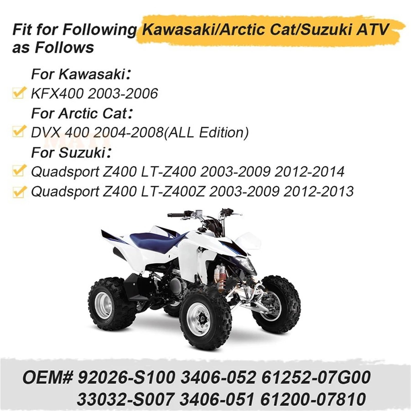 Pasuje Do Arctic Cat DVX 400 2004-2008 Kawasaki KFX400 2003-2006 Zestawy Śrub I Nakrętek Tulei Uszczelniającej Łożyska Tylnego Wahacza wspornik szpula wahacza