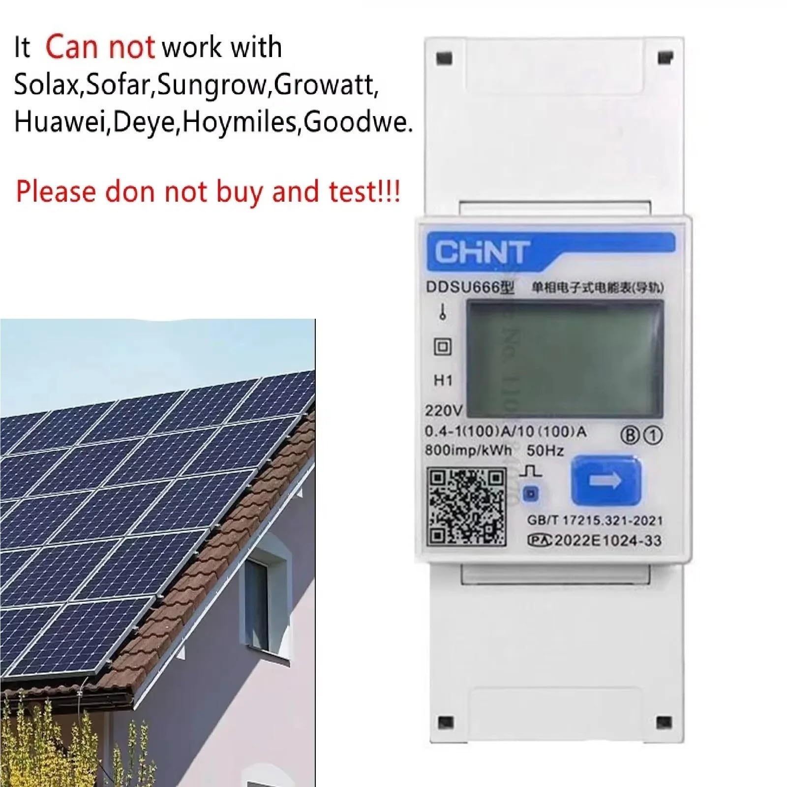 1 szt. DDSU666 jednofazowy na szynie DIN 100A 80A CT RS485 Modbus dwukierunkowy przetwornik mocy Smart Energy Licznik energii elektrycznej(DDSU 80A Modbus)