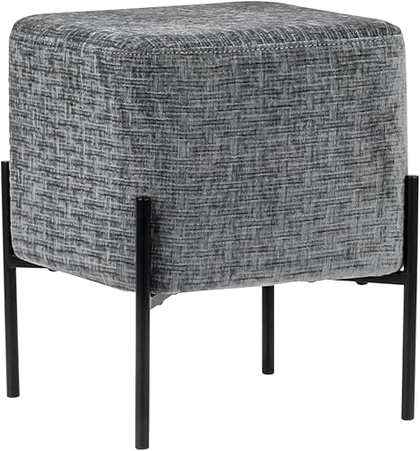 Get Set Style Taburete otomano, moderno taburete tapizado, reposapiés, sofá, reposapiés, asiento otomano para sala de estar, dormitorio, entrada,