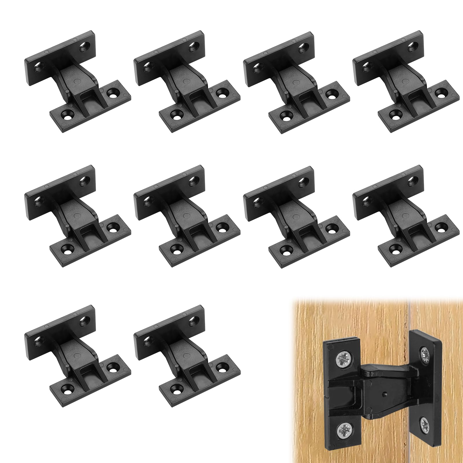 10 PCS Kitchen Plinth Clips, Bath Panel Clips, Push in Plinth Fasteners Fittings, ABS Press Fit Panel Clip