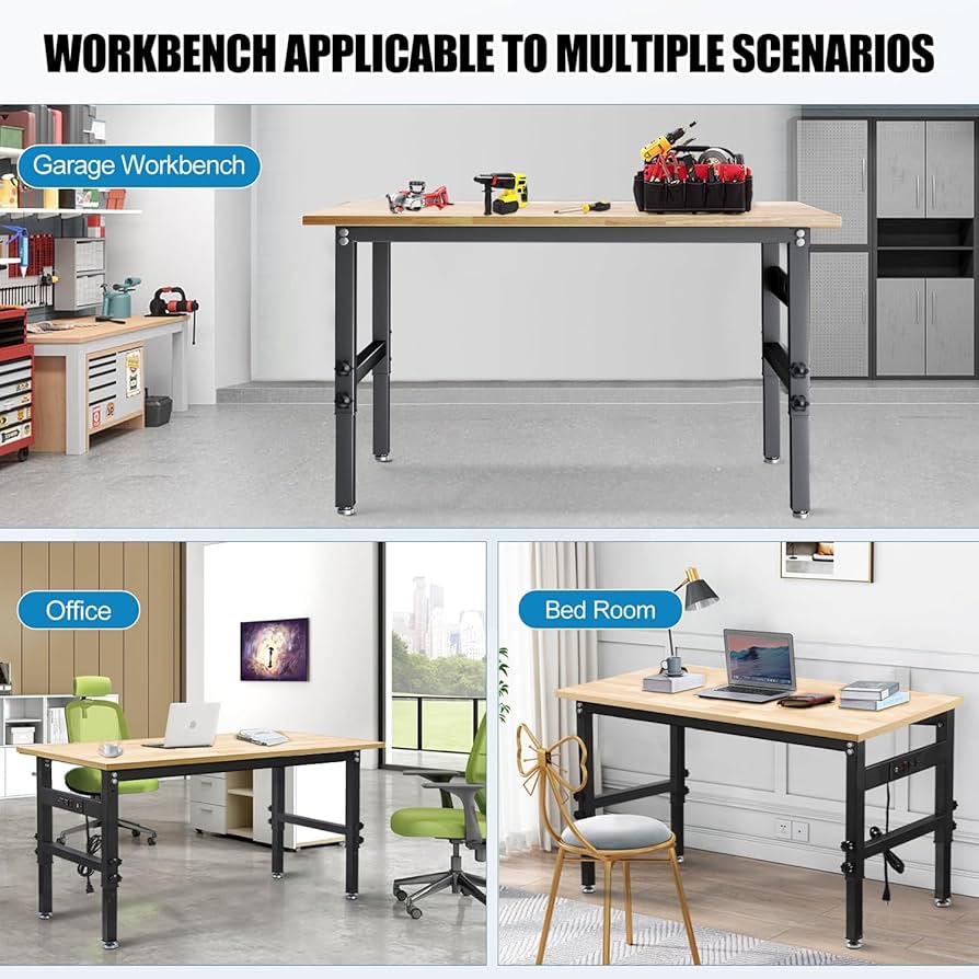 マッスルガレージ　テーブル Amazon.co.jp: 48インチ 高耐久 調節可能 ガレージ用作業台 ゴム