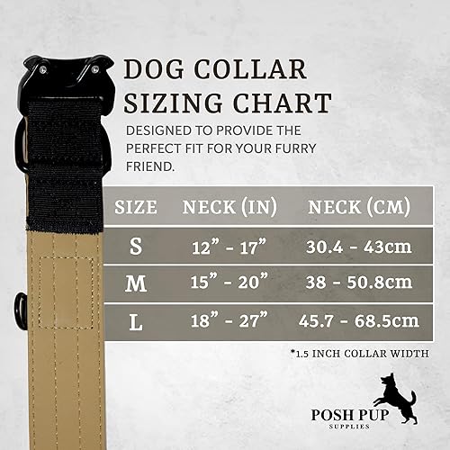 Miniatura 7 de Posh Pup Supplies Collar de perro resistente  Collar de perro de 1.5 pulgadas de grosor  Collar grande de nailon de grado militar duradero para