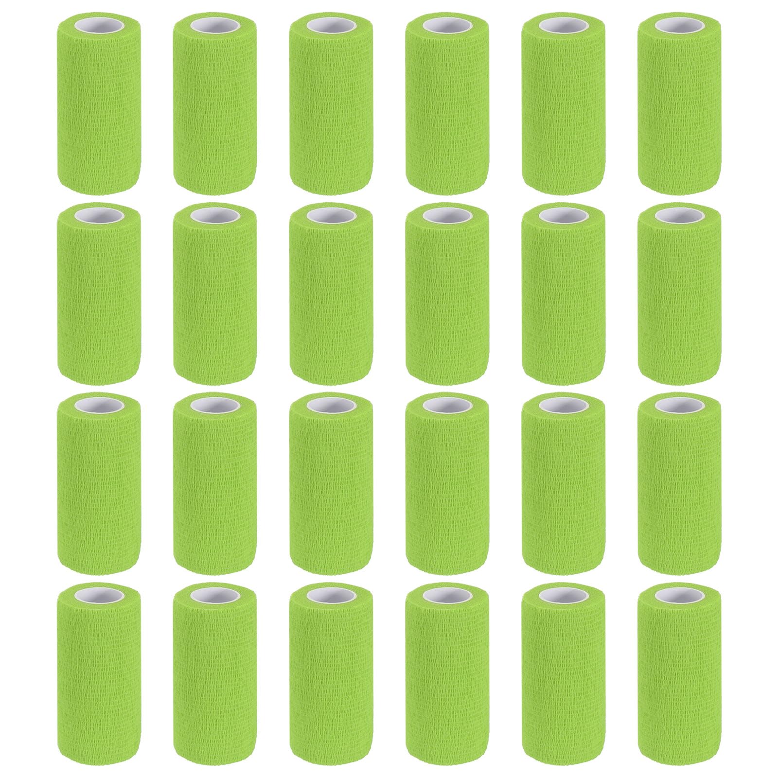 PATIKIL Self Adhesive Bandage Wrap 177" x 4", 24 Pcs Elastic Self Adherent Self Breathable Wrap Tape for Sport Stretch Athletic Wrist Ankle Outdoor Tape, Light Green
