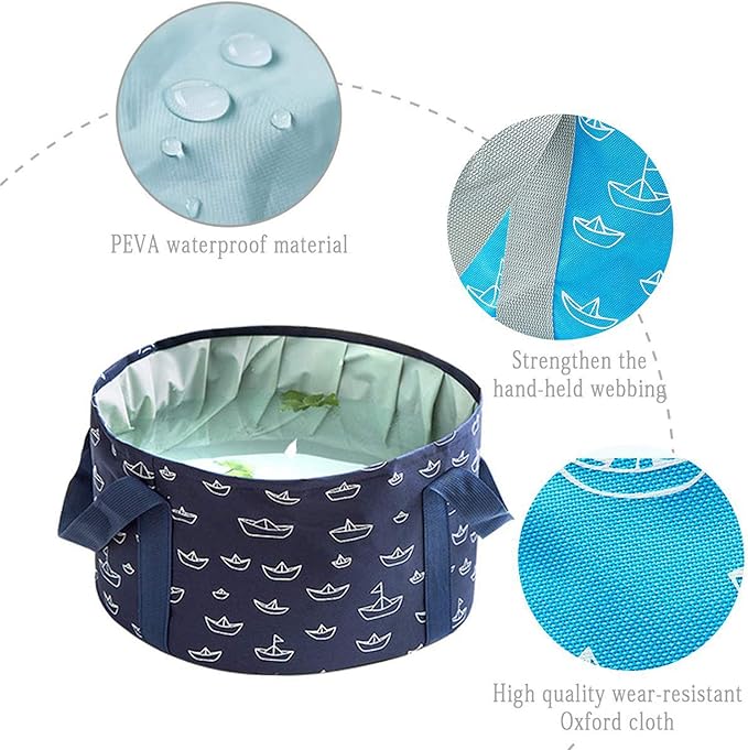 Balde Plegable para Remojar Pies Portátil de Viaje 25L miniatura 5
