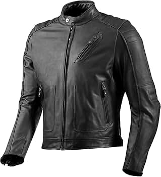 Bestzo Men's Fashion Real Leather Motorcycle Jacket with CE