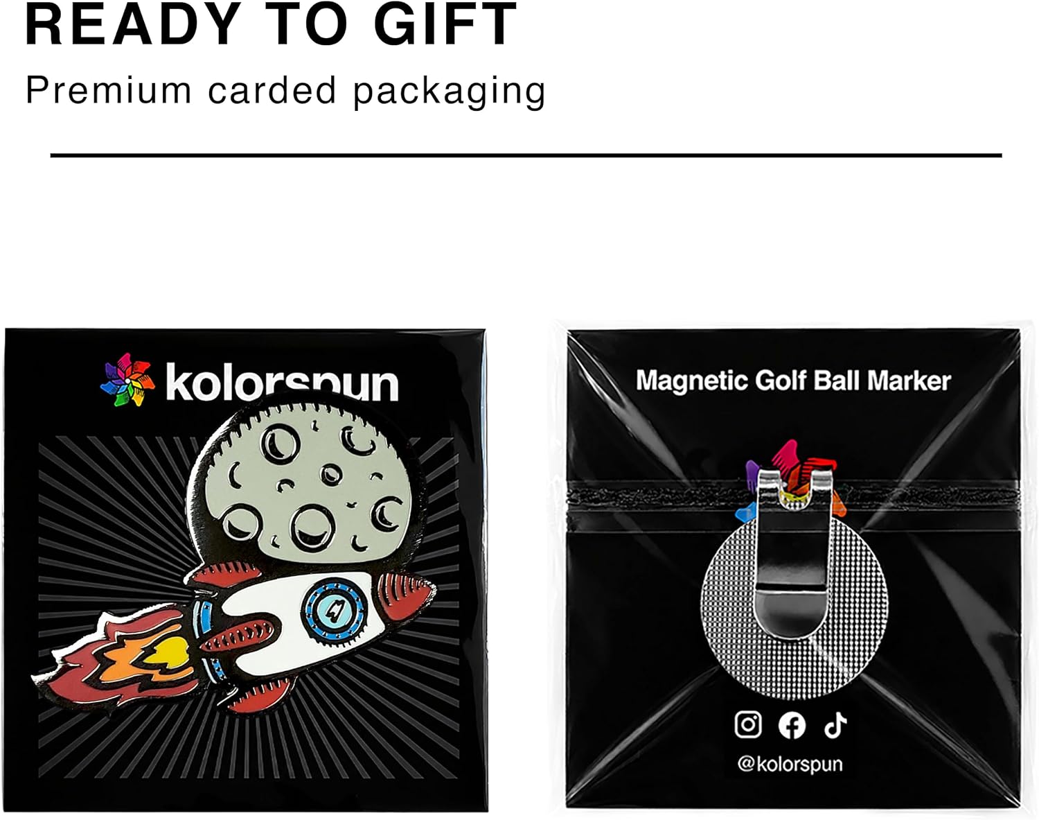 Kolorspun Golf Ball Marker with Magnetic Hat Clip image 3