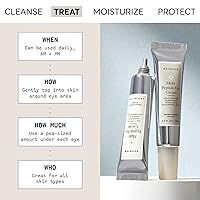 Vista 2 de Crema de ojos con múltiples péptidos Naturium, cuidado de la piel suavizante y antienvejecimiento, con escualeno y ácido hialurónico, 0.5 oz