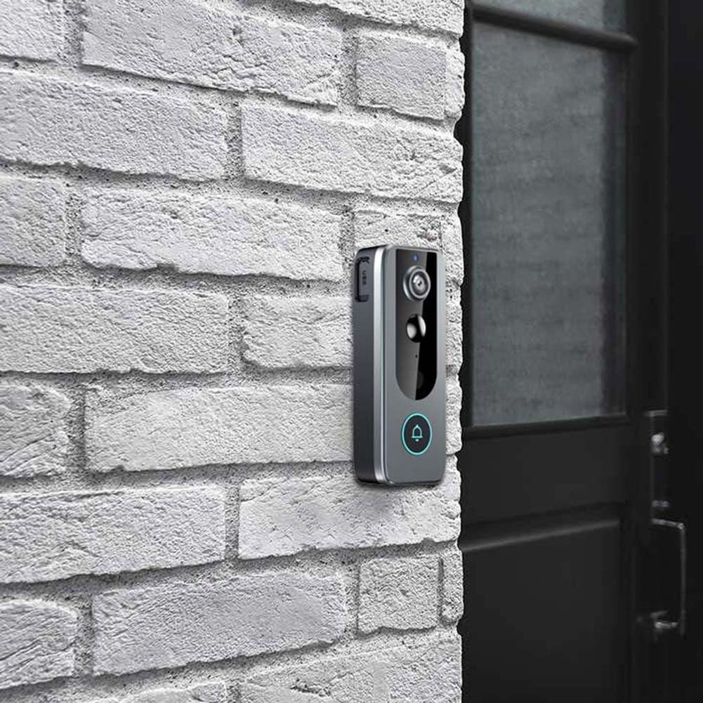 Sonnette WiFi intelligente pour Tuya, sonnette vidéo intelligente résistante aux intempéries, avec détection de mouvement, audio bidirectionnel, vision nocturne HD, pour porte d'entrée