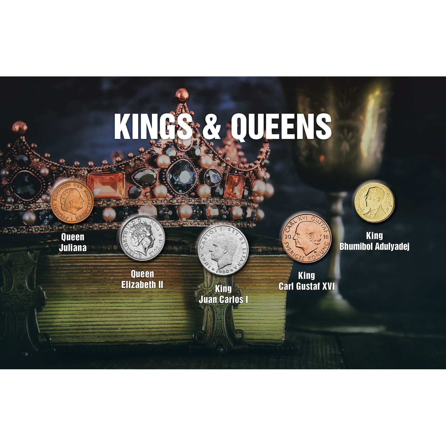The Koin Club Authentic Genuine Collectable Coins Kings and Queens Collection