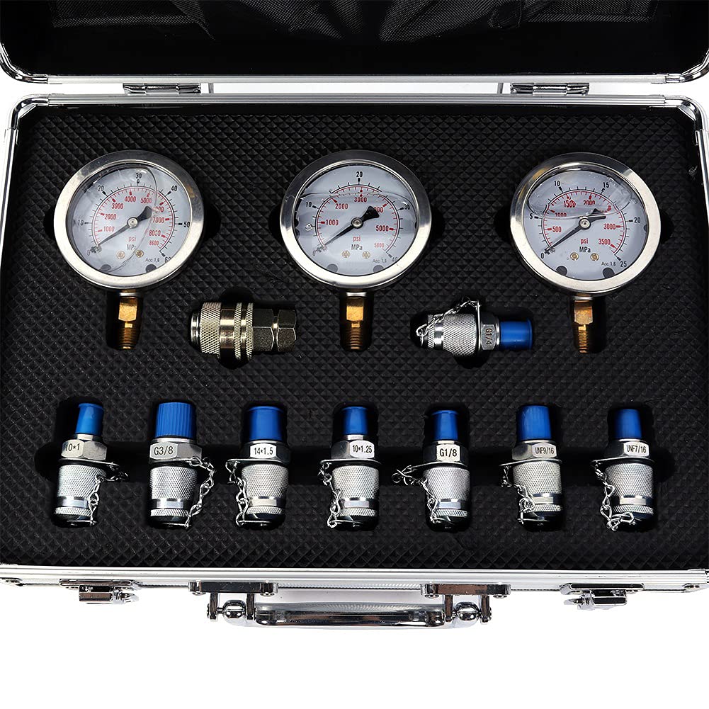 TEST-KIT FÜR HYDRAULISCHE DRUCKMESSGERÄTE AUS ALUMINIUM, LEICHT FÜR TECHNIKMASCHINEN