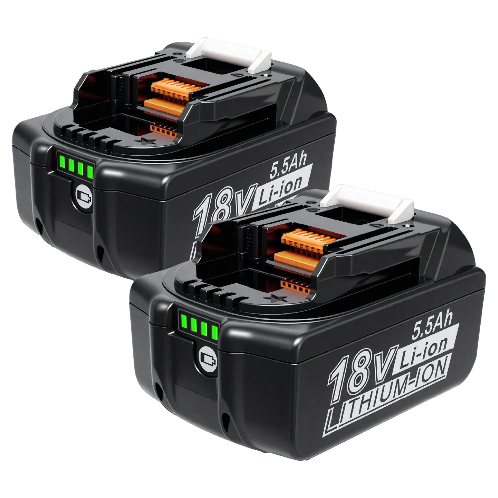 18V Akku für MKT Werkzeuge Kompatibel mit BL1860 BL1850 BL1840 BL1830 BL1820 LXT400, Hochleistungs Li-Ion Ersatzakku mit Überladeschutz & LED