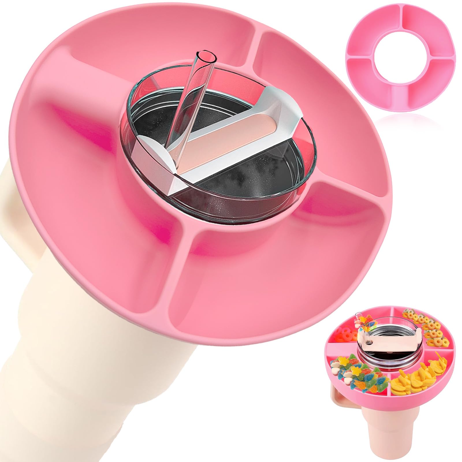 RENKEMUMU Snack Bowl For Stanley Cup 40 Oz With Handle - View #2