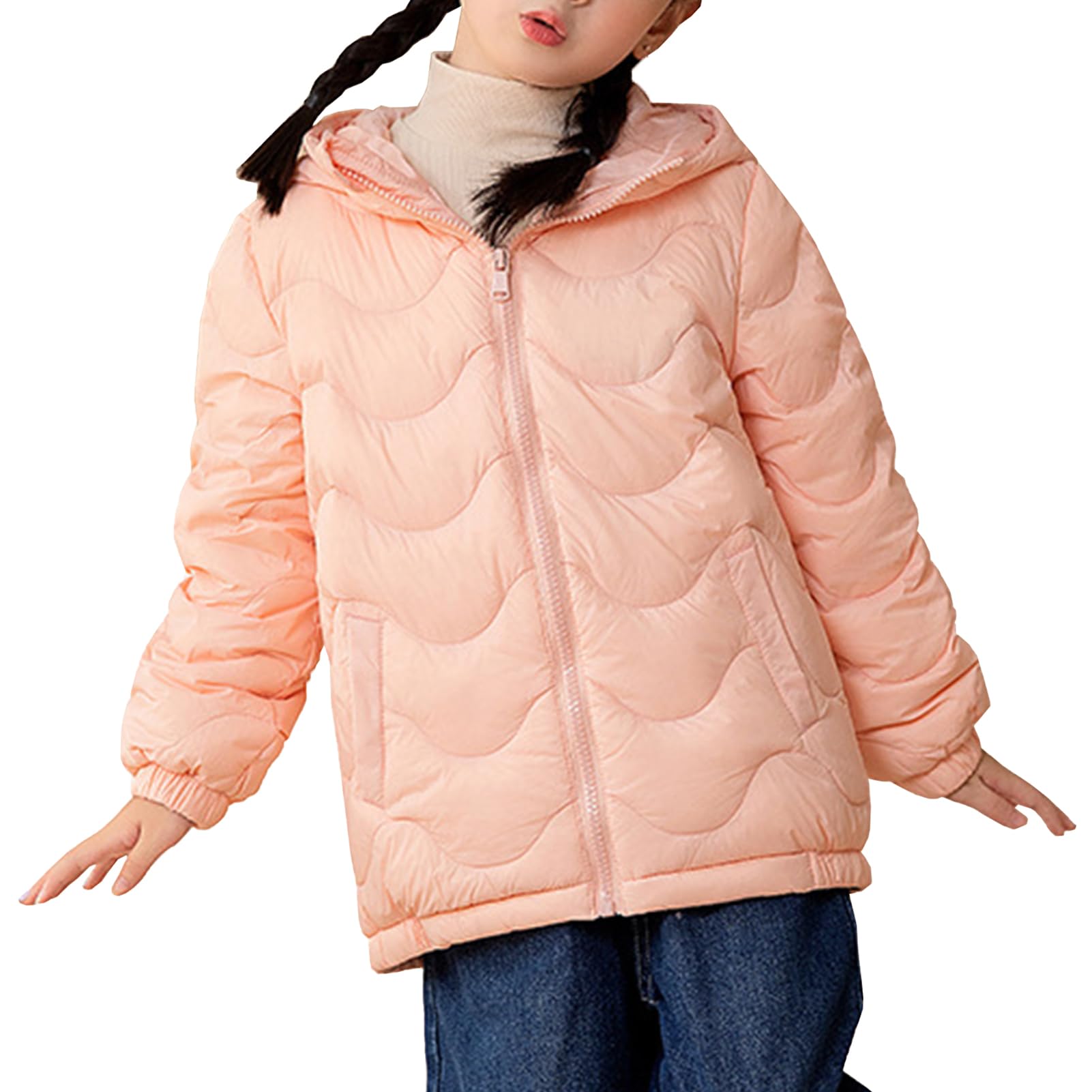 Bambini Invernale Cappotto con Cappuccio Leggero Giacche di Piumino Capispalla Caldo Inverno per Ragazzi e Ragazze