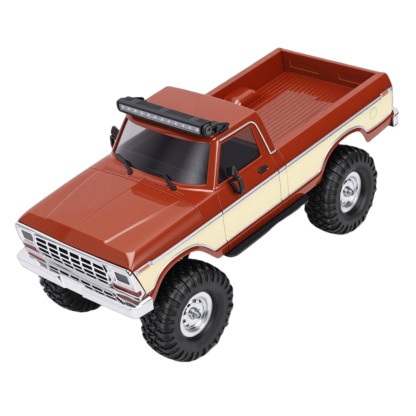 Dilwe Camión RC 1/16, Camioneta RC de Alta Velocidad 2.4G, Juguete de Camioneta de Carreras de Coches Todoterreno con Control Remoto con Luz para Niños (Brown)