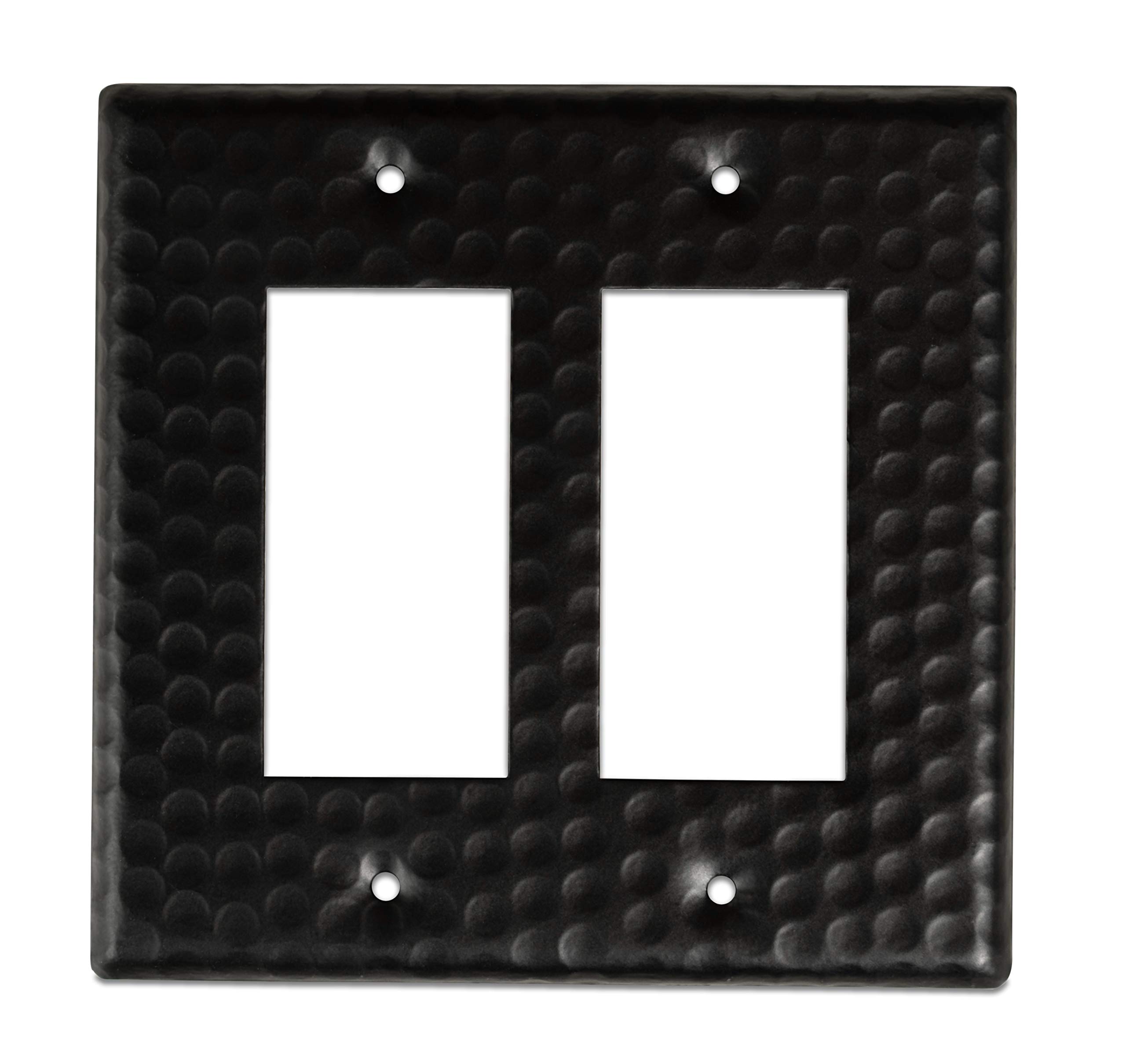 Monarch Abode 19114 Rocker Switch Plate, 2-Gang, Matte Black