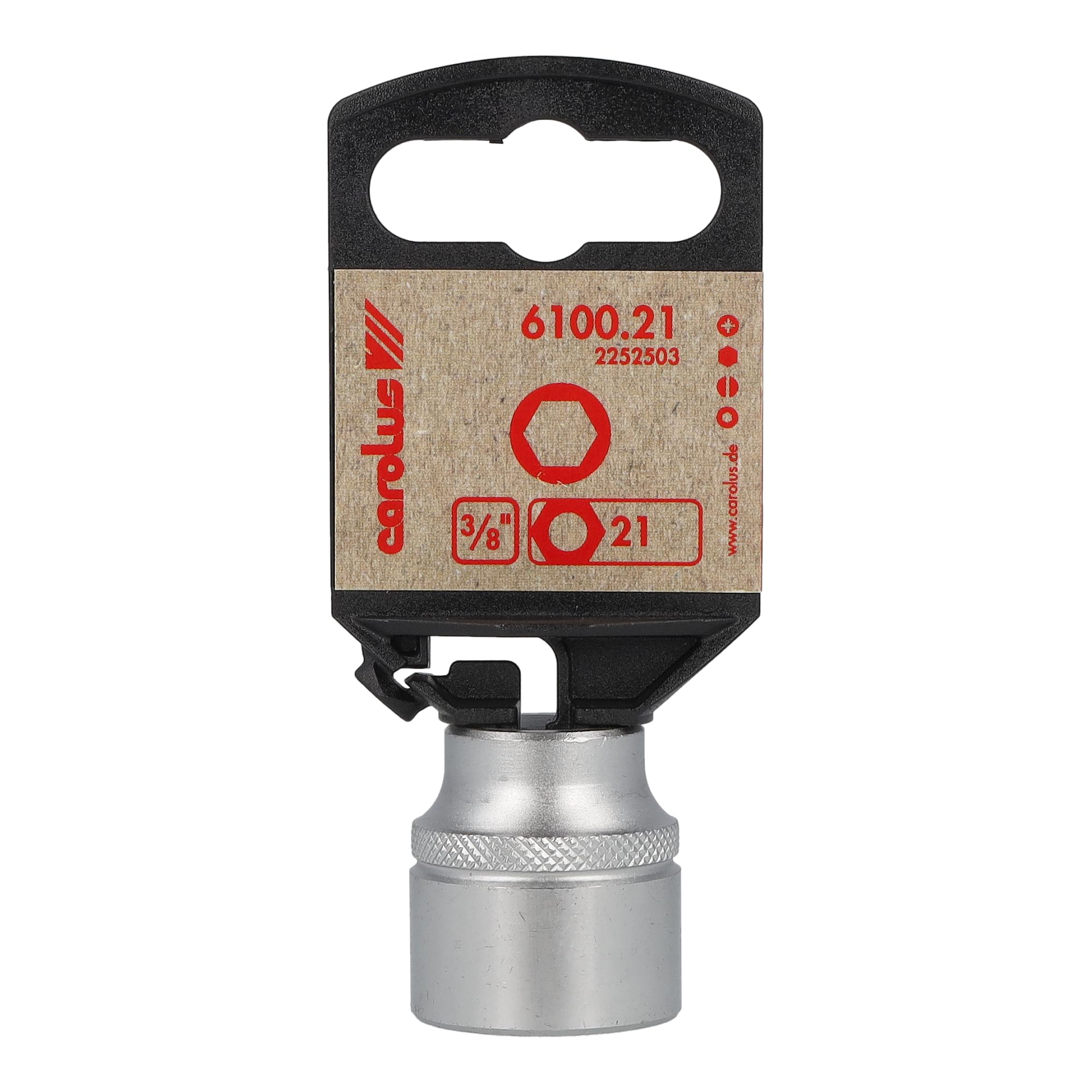 Carolus 5180.160 Hex Socket 3/8 Inch, 21 mm, 6100.21