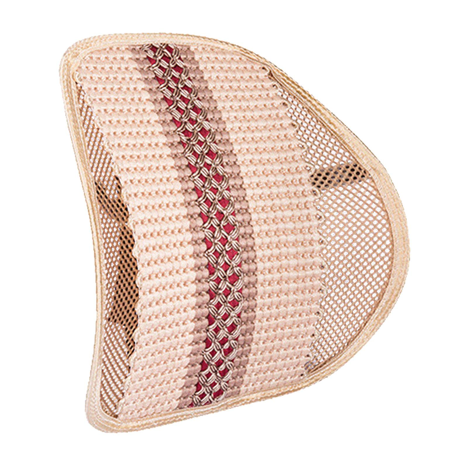 Mesh Back Support Cushion, Car Back Support for Car Home Office Chair Air Flow 40cmx39cm Mesh Back Support Back Rest Support Cushion, Beige