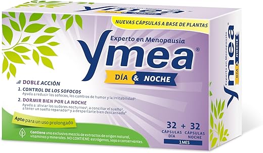 Ymea Menopausia Día y Noche, Control Sofocos y Sueño, Tratamiento 1 Mes - 64 Cápsulas