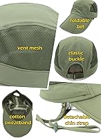 Vista 4 de LLmoway Sombrero de pesca con protección solar para hombre, mujer, niños, safari, de secado rápido