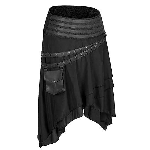 Alivila.Y Fashion Corset Womens Brown Steampunk Gothic Skirt Victorian Pirate Skirts