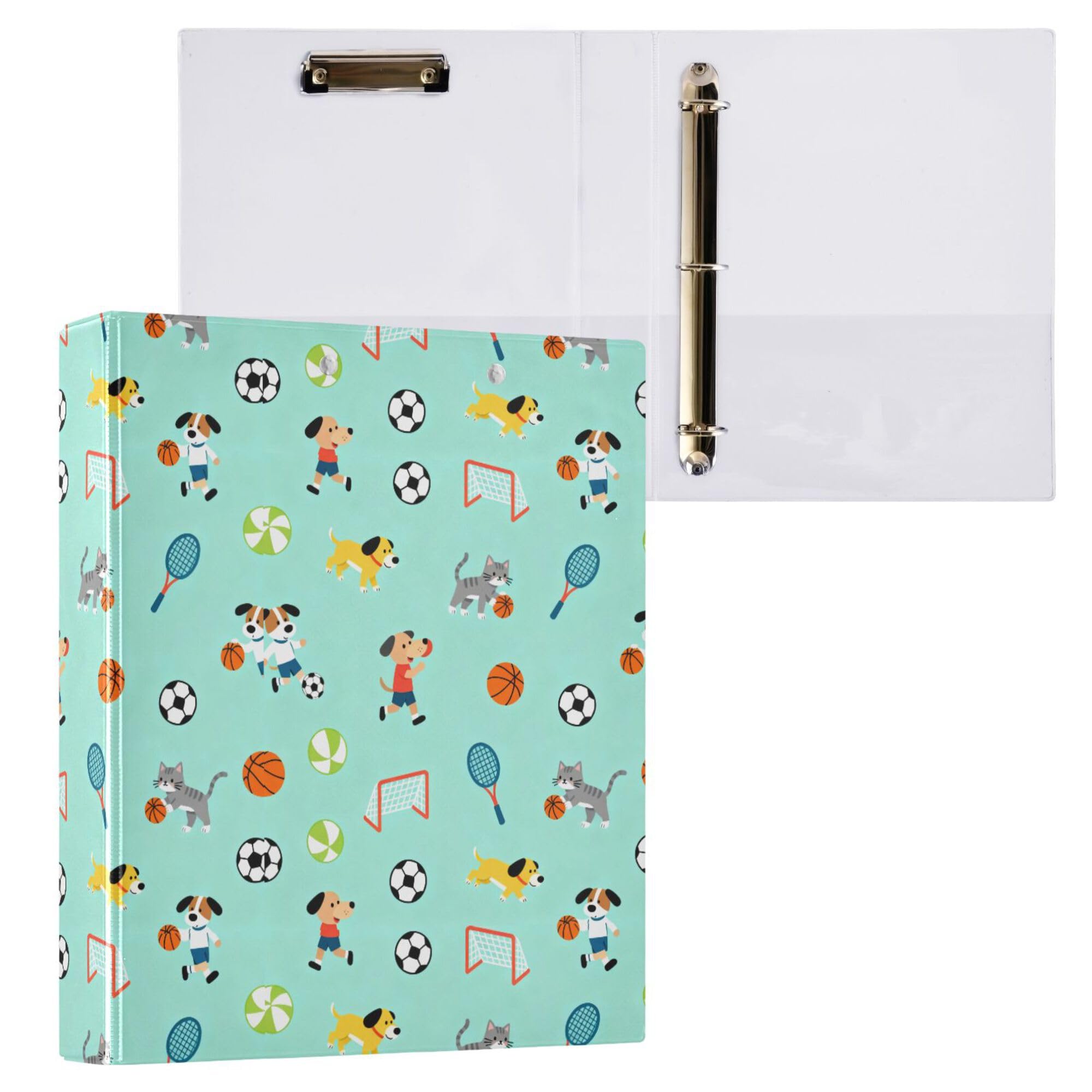 Notizbuch mit drei Ringen, 2,5 cm, mit Tascheneinband, 1/2 Stück, Schulhefter Hardcover