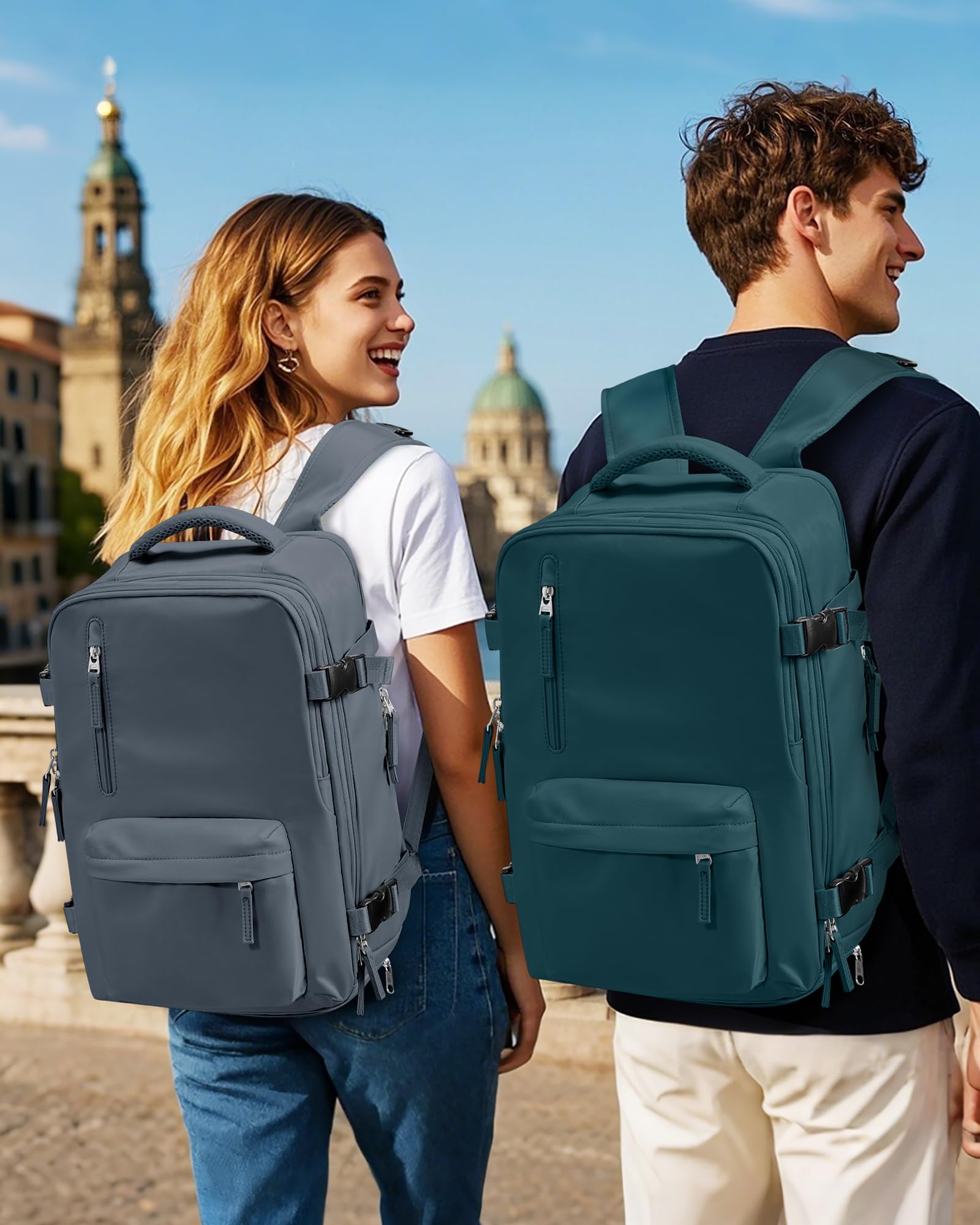 SZLX Zaino Ryanair 40x30x20 Sottovuoto con pompa Zaino Ryanair 40x20x25 Sottovuoto Bagaglio a Mano 40x30x20 Wizzair Zaino da Viaggio 45x36x20 Easyjet Donna Zaino Casual Laptop 14 Pollici Impermeabile