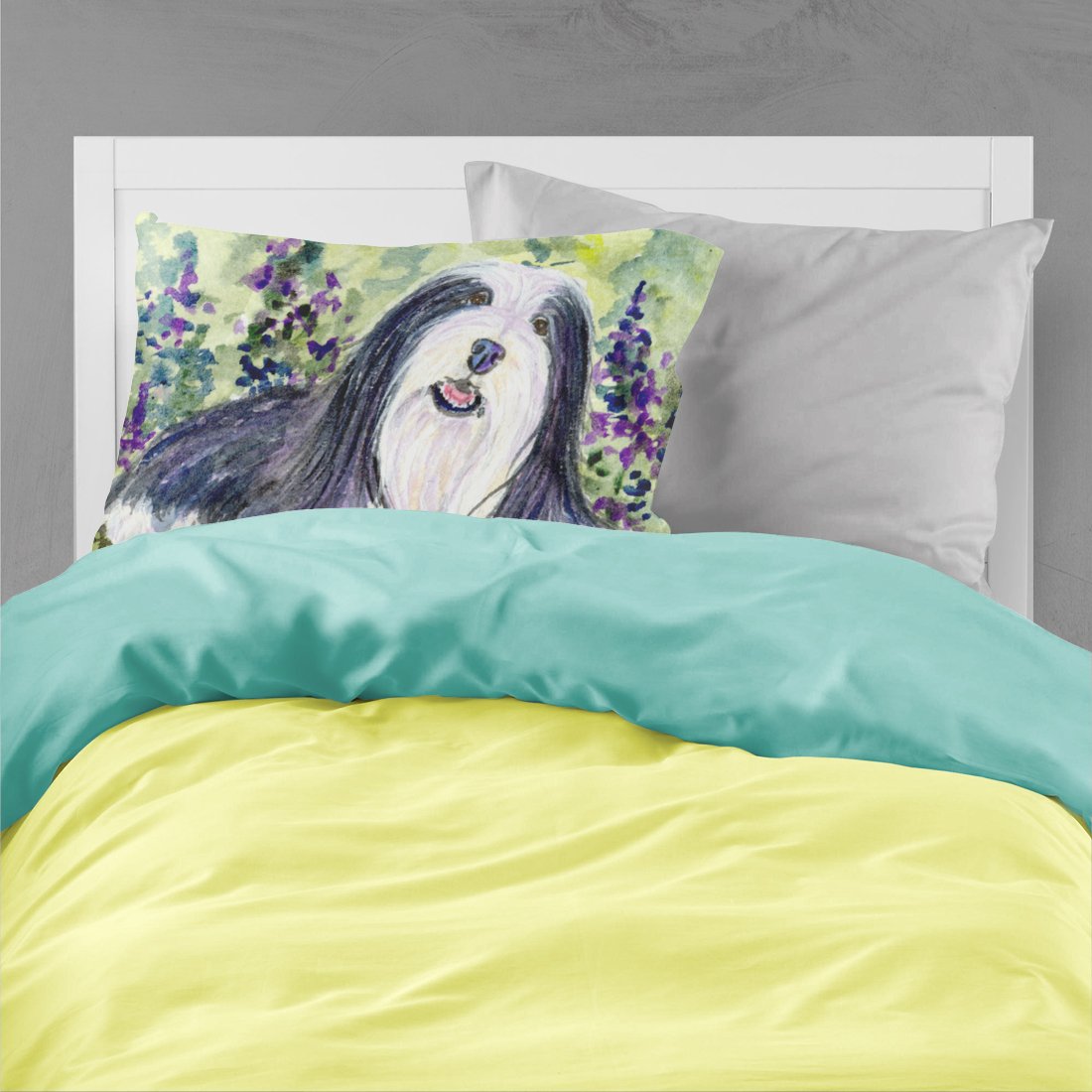 tesori dell' Caroline SS8816PILLOWCASE Bearded Collie Traspirante per federe Standard, Grande, Multicolore
