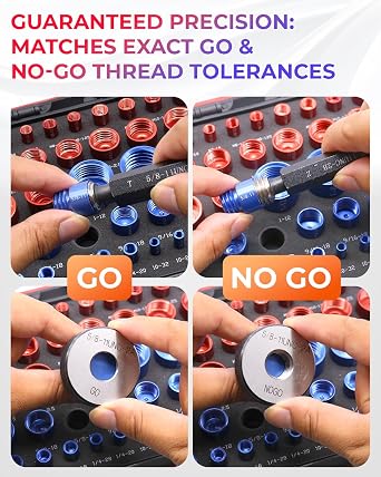 52Pcs Thread Checker, Nut and Bolt Thread Checker Kit