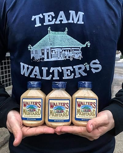 Miniatura 4 de Walter's Mustard, 9 onzas (paquete de 2)  Famoso en el mundo, especialmente mezclado desde 1919, todo natural, sin aditivos, una mezcla secreta de