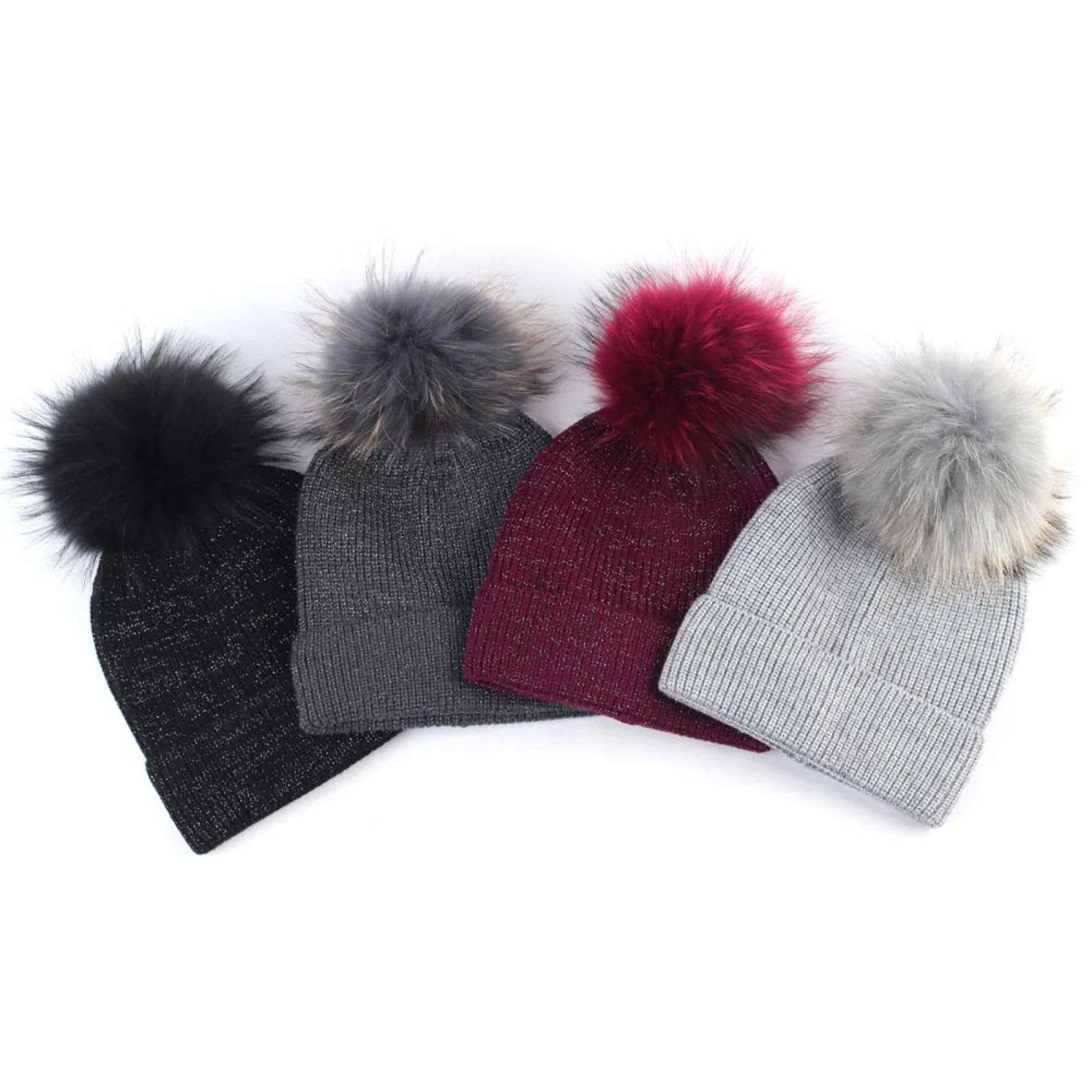 Gorros De Punto para Sombrero Tejido Beanie Gorros Femeninos con Gorro Cálido De Punto De Invierno Al Aire Libre Gorros Casuales