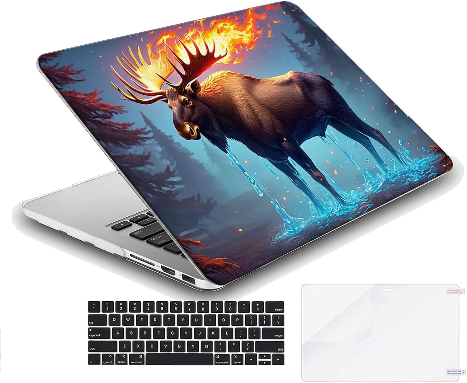 Compatible with MacBook Neo 13-inch, Hard Shell Case with Keyboard Cover and Screen Protector (A3404 A18 Pro chip, 2026 Release) - Fire Moose MC21488
