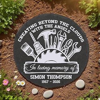 Personalized Carpenter Memorial Slate Stone Creating Beyond the Clouds T...