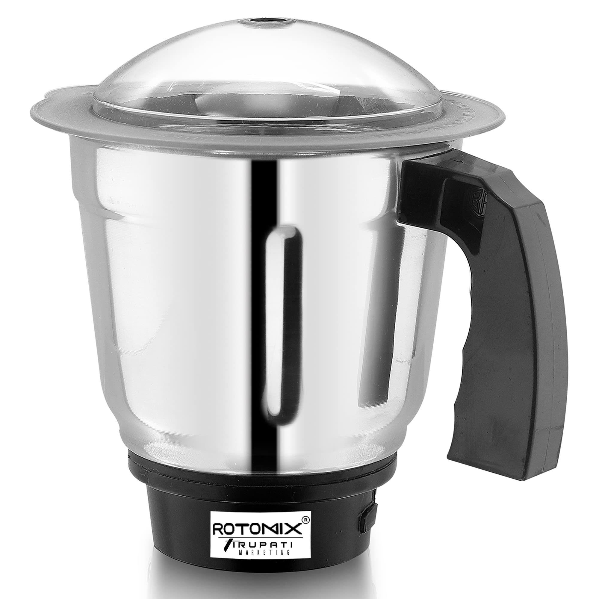 Rotomix Dry Jar for Mixer Grinder Stainless Steel Mixer Dry Jar with Handle Heavy Duty Aluminium Base with Lid Fitting All Regular Grinder Mixer (700 ml) Mixer Juicer Jar (700 ml)-image-37