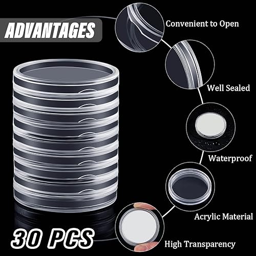 Miniatura 3 de Yookeer 30 unidades de moneda de dólar de plata 1.496 in transparente titular de la cápsula de barra de plata para Morgan Peace Dollar