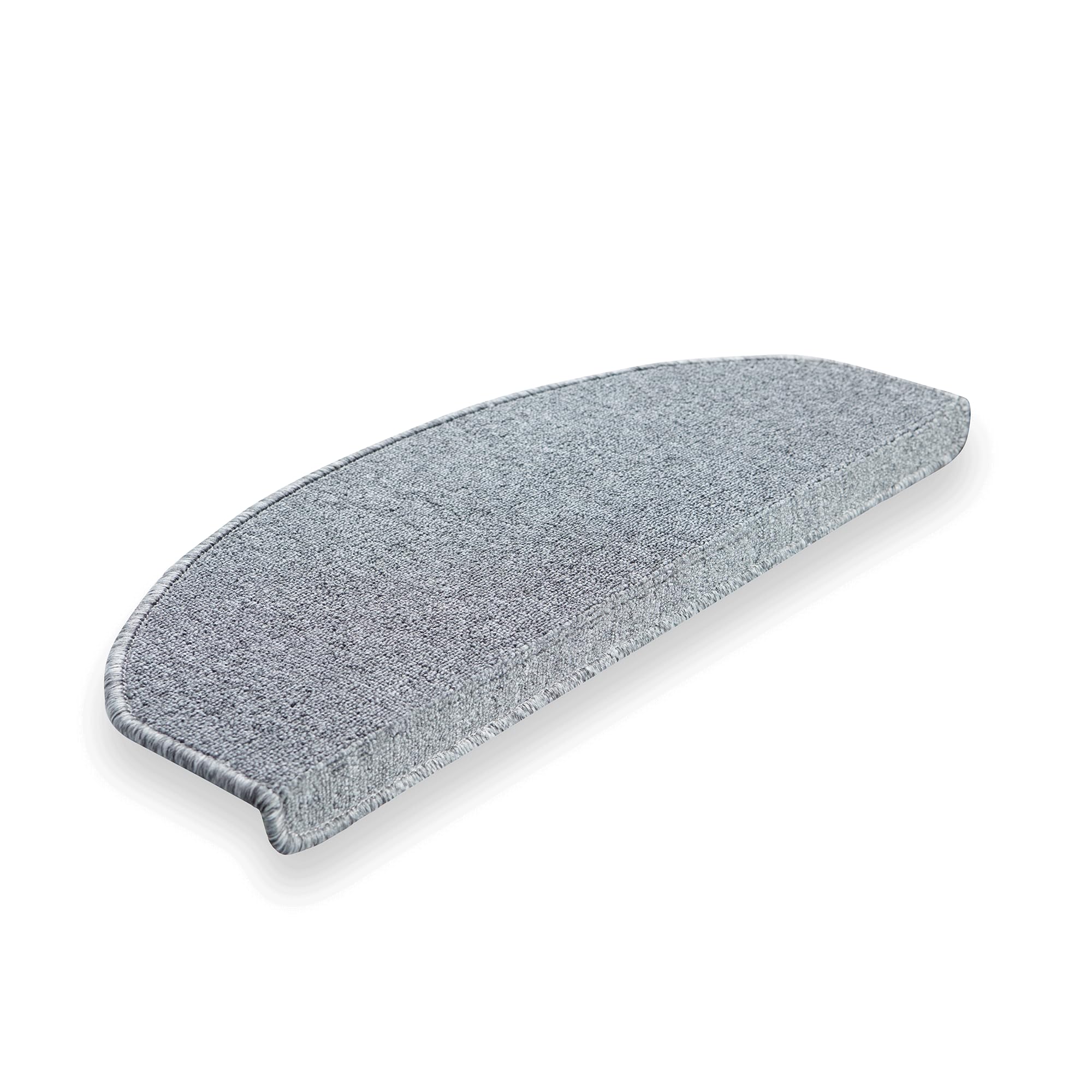 Brielle Rutschfeste Stufenmatten 65x24 x3,5 cm - Selbstklebende Teppich Treppenstufen - Pflegeleichte Halbrunde Treppen-Teppich - Gris – Halbrund- 20 DP Trittschalldämmung - 15 Stück