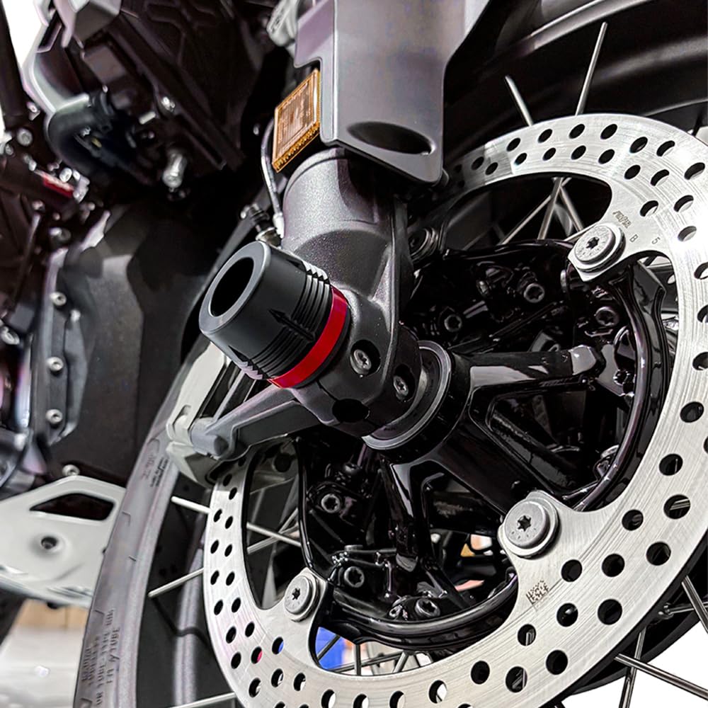 Tamponi Ruota Forcella Asse Anteriore e Posteriore Moto Compatibile con Honda Forza750 2021-2024 NSS 750 XADV750 X ADV 750 XADV 2025 Accessori Protezione Blocco Anticollisione del Mozzo Ruota (Rosso)