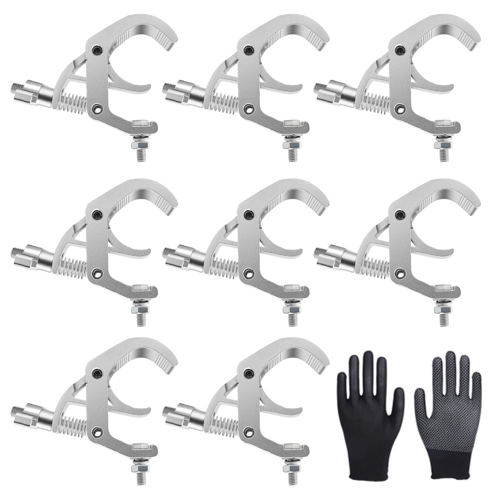 Paquete de 8 Abrazaderas para Luces de Escenario | Abrazaderas de Aleación de Aluminio para Armazón, Abrazaderas Resistentes para Montaje en Armazón de Luces de Escenario
